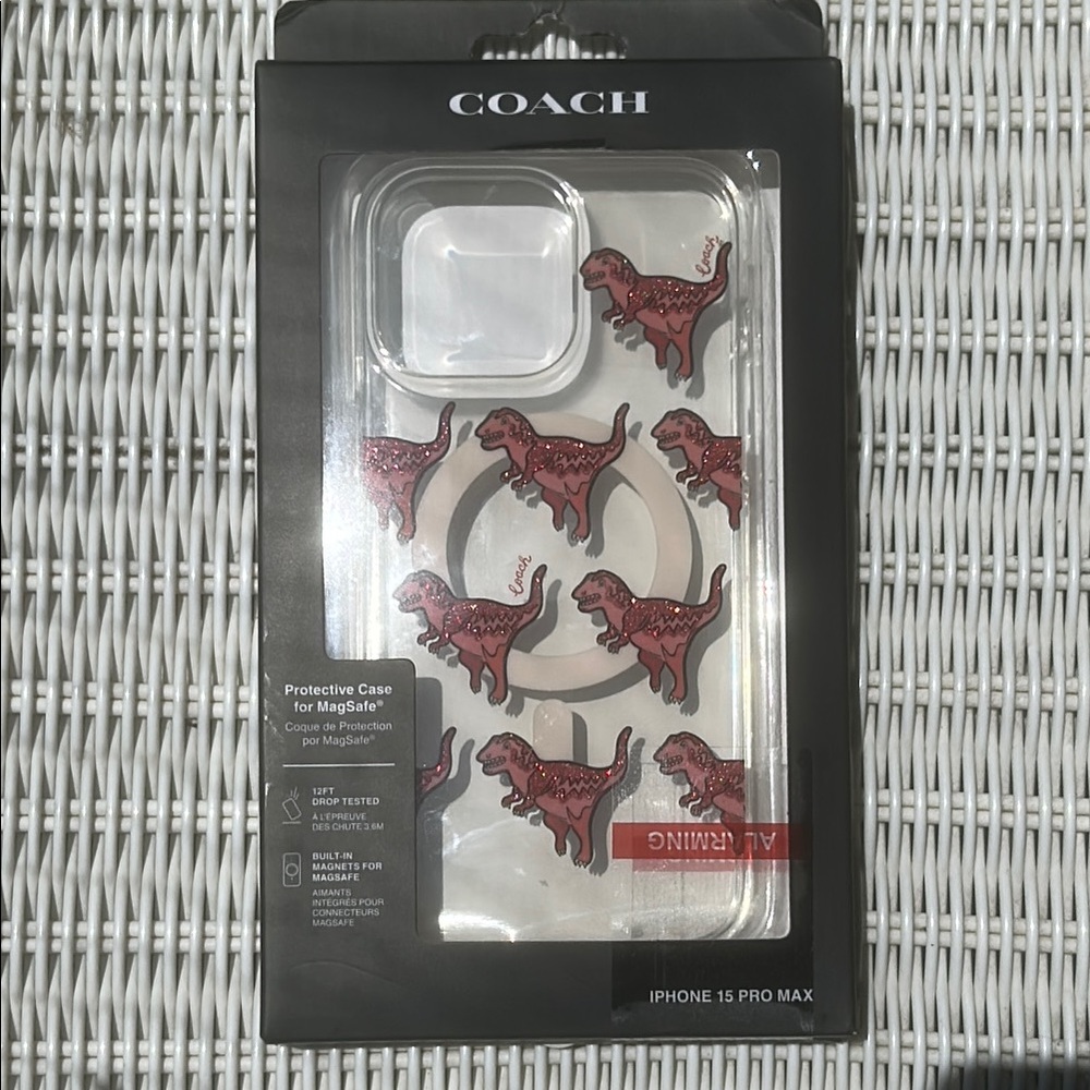 Coach Glitter Rexy iPhone 15 Pro Max Case NWT - Picture 2 of 3
